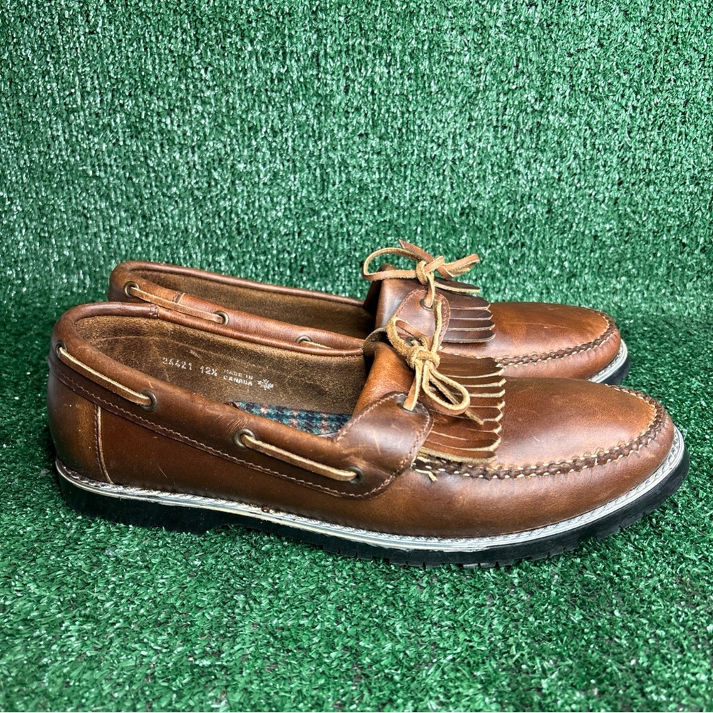 Cherokee Slip On Leather Kiltie Loafers Shoes Men’s Size 12.5